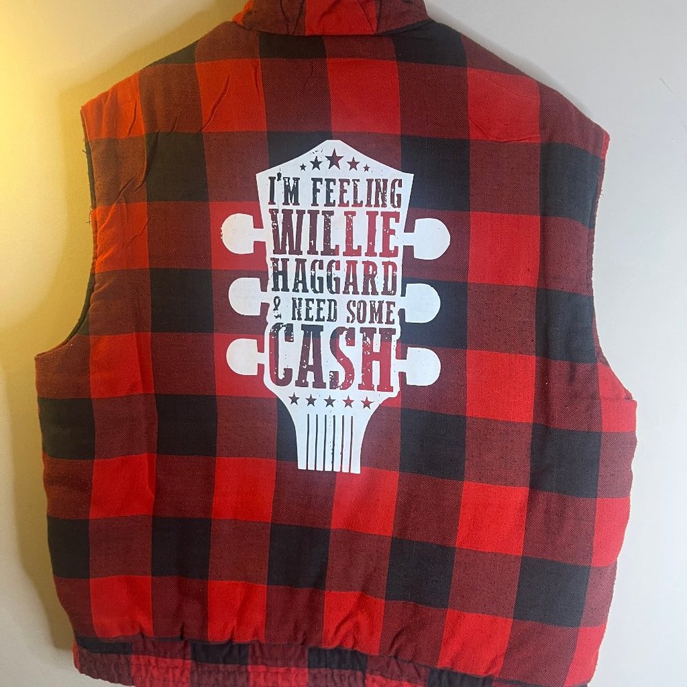 Branded Vest - Buffalo Plaid - Large - I'm Feeling a Little.....
